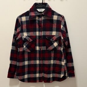 Woolrich 70’s VTG Red and Navy Plaid Wool Shirt